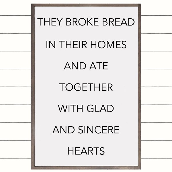 Break Bread Sign Etsy