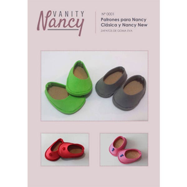 Pattern and tutorial in PDF of eva rubber shoes for Nancy from Famosa