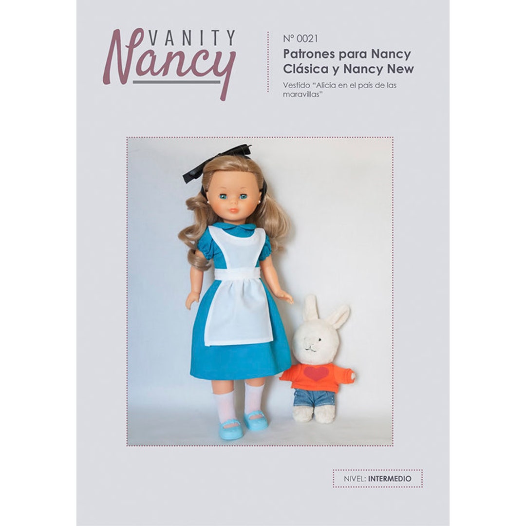 Patrón de traje de Alicia en el País de las Maravillas para Nancy de Famosa  México