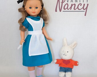 Patrón de traje de Alicia en el País de las Maravillas para Nancy de Famosa