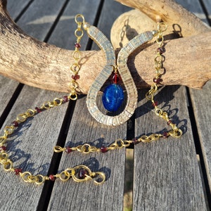 Ancient style necklace with earrings. Statement piece. Unique. There is only one.