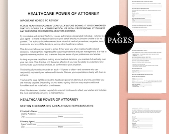 Modèle imprimable de procuration médicale - Formulaire de procuration pour soins de santé (Word et PDF)