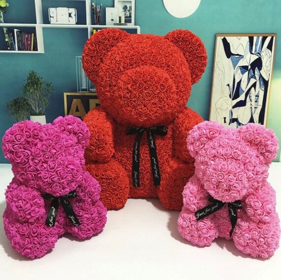 handmade luxury rose teddy bear