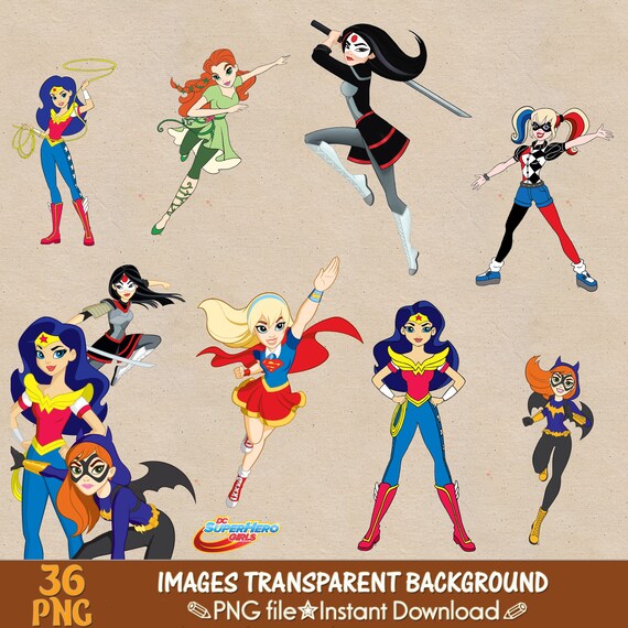 DC SUPERHERO GIRLS clipart Superhero Girls images digital | Etsy
