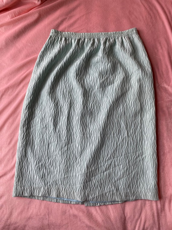 Wave Texture Vintage Mint Skirt