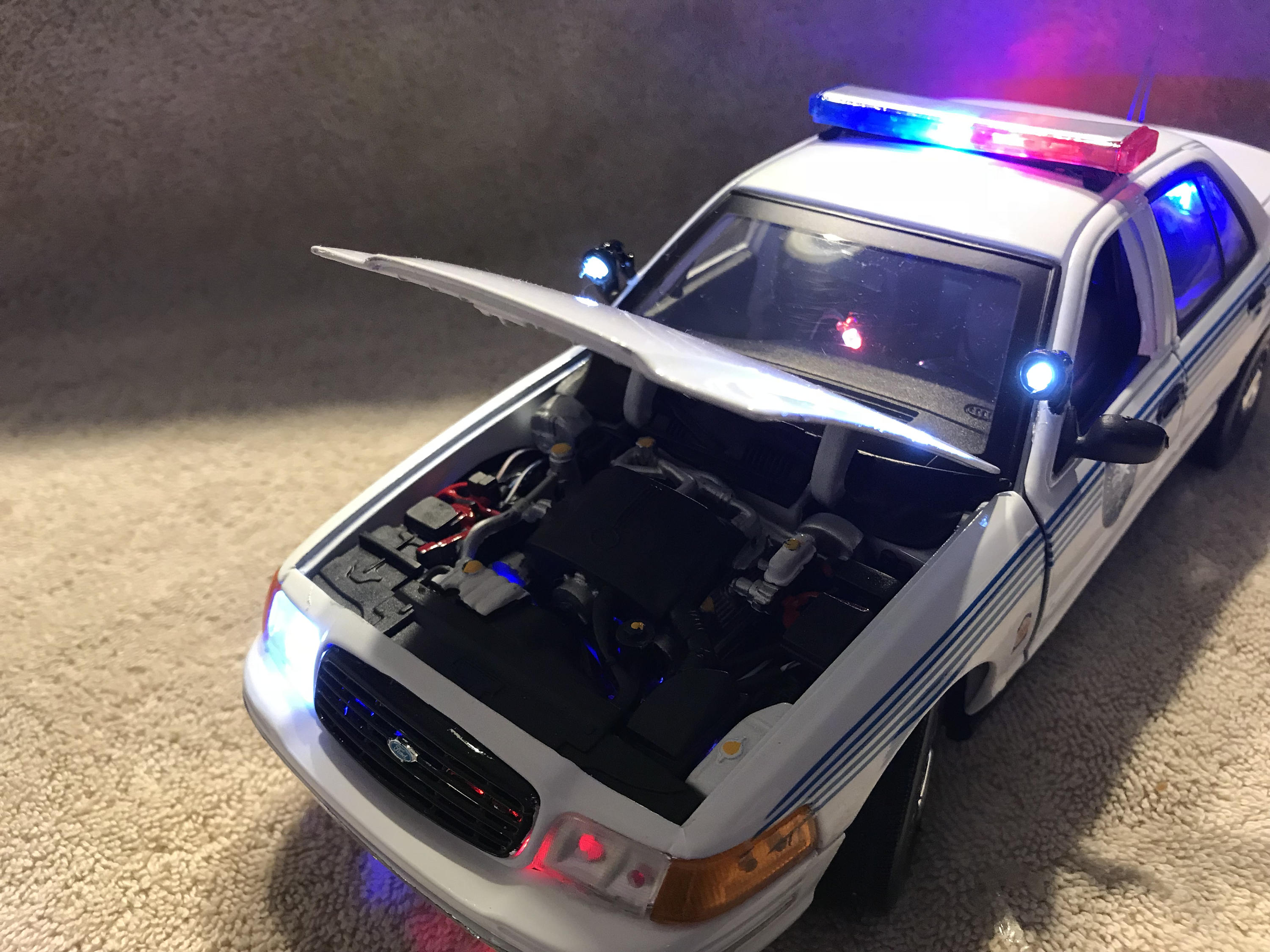 1/18 Scale Miami City Die Cast Model Police Car Replica With Etsy UK