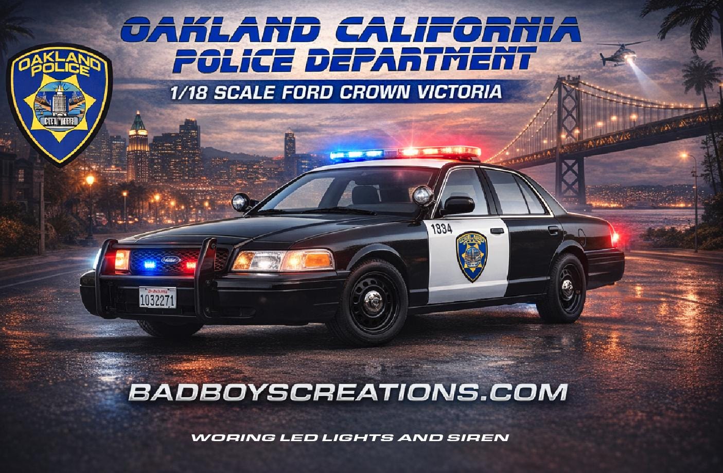 テネシー州　バーモント州　パトカーセット 1/18 police cars with lights - Etsy 日本