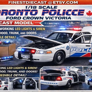 1/18 police cars with lights - Etsy 日本