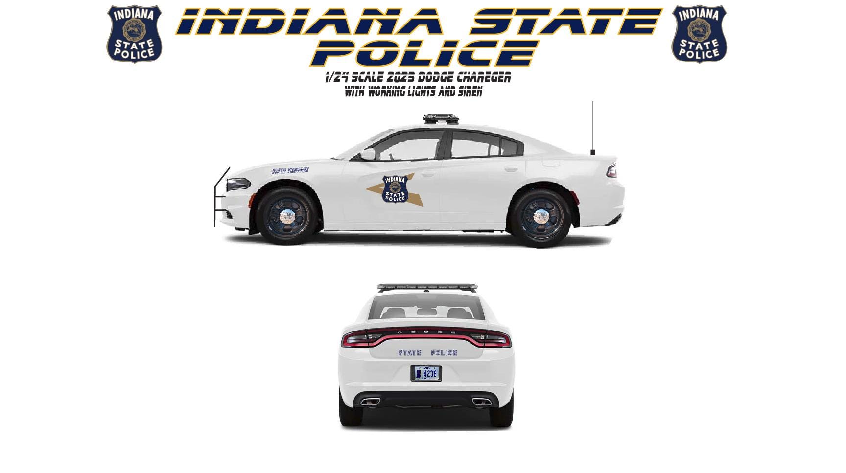 1/24スケール 2023年型ダッジ チャージャー モデルパトカー