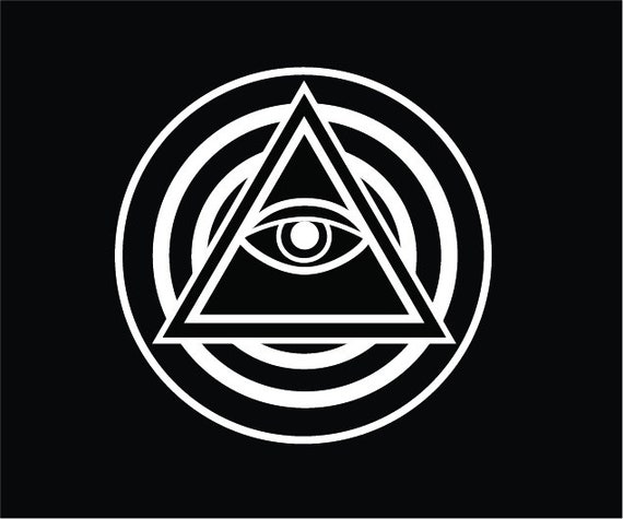 Illuminati All seeing Eye Decal Vinyl Sticker Car Window Wall Truck logo