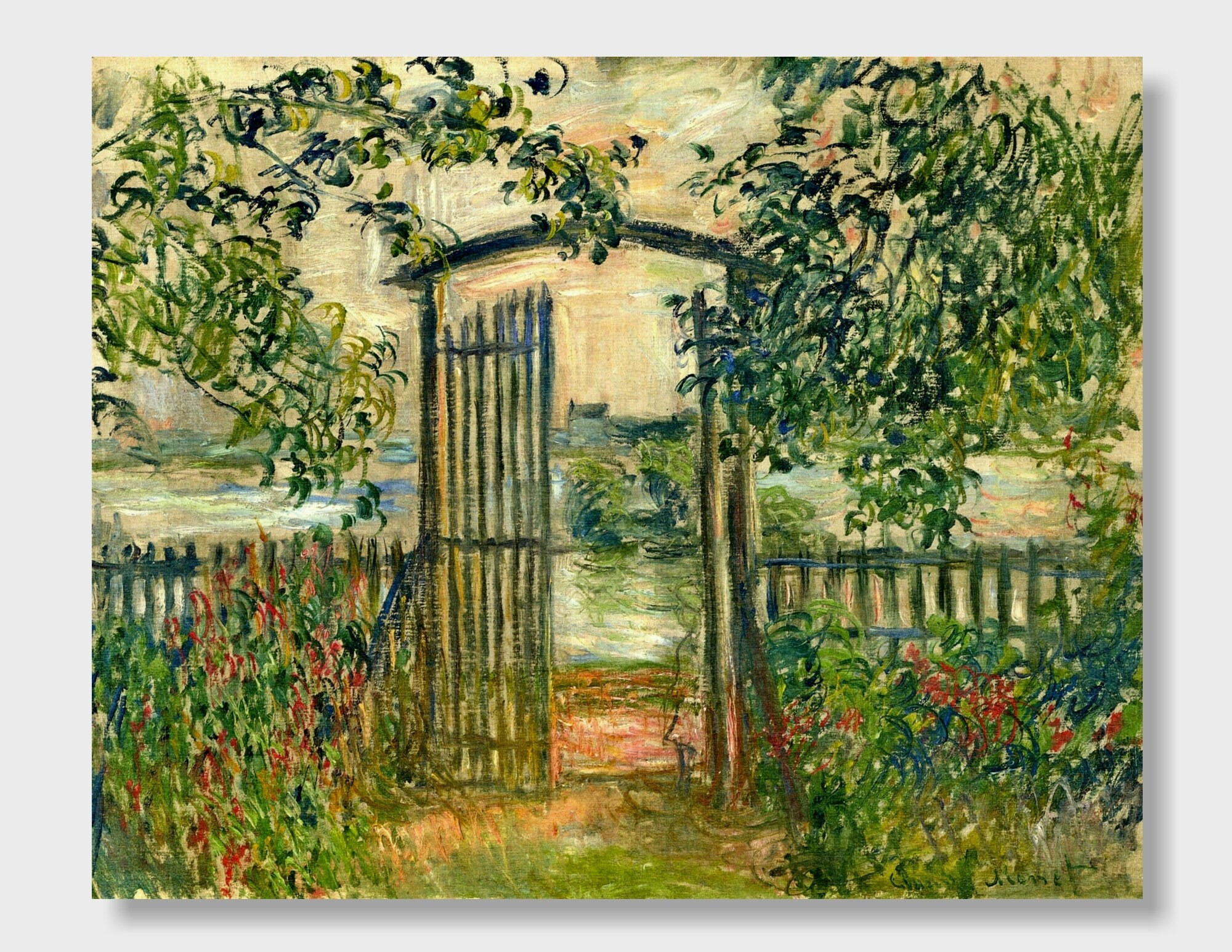 Claude Monet 1881 Das Gartentor bei Vetheuil Claude | Etsy