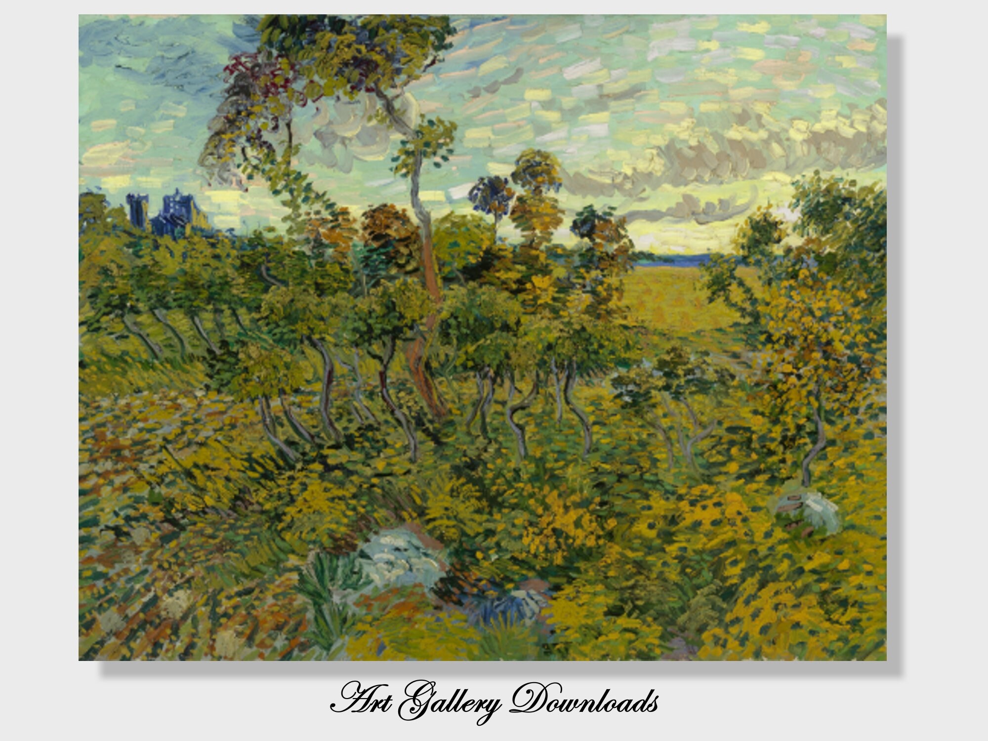 Vincent van Gogh Zonsondergang bij Montmajour 1888 Van - Etsy Nederland