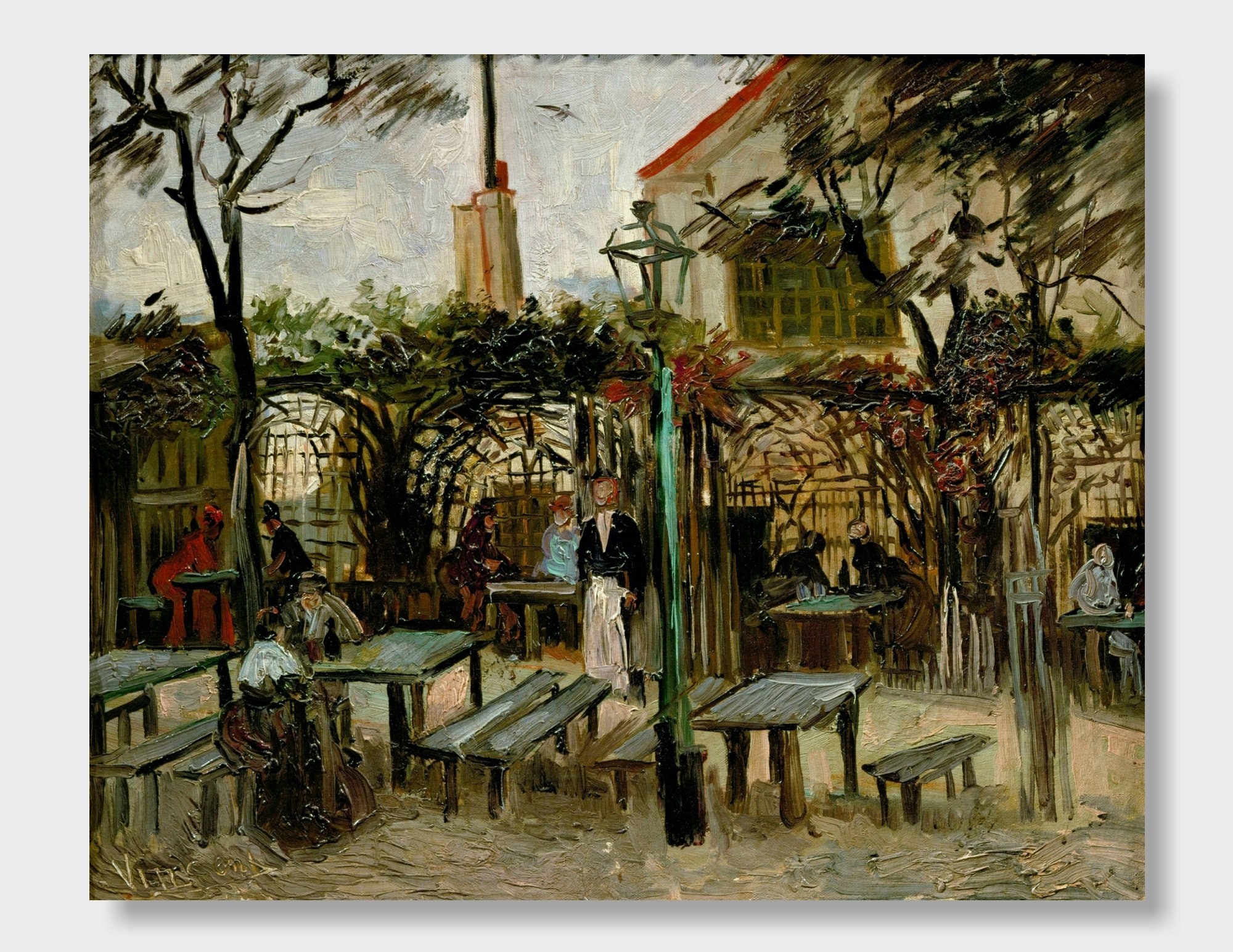 Vincent Van Gogh Terras van een Café op Montmartre 1886 - Etsy België