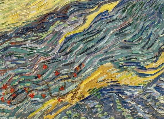 Vincent van Gogh Champ clos avec laboureur 1889 Van Gogh - Etsy France