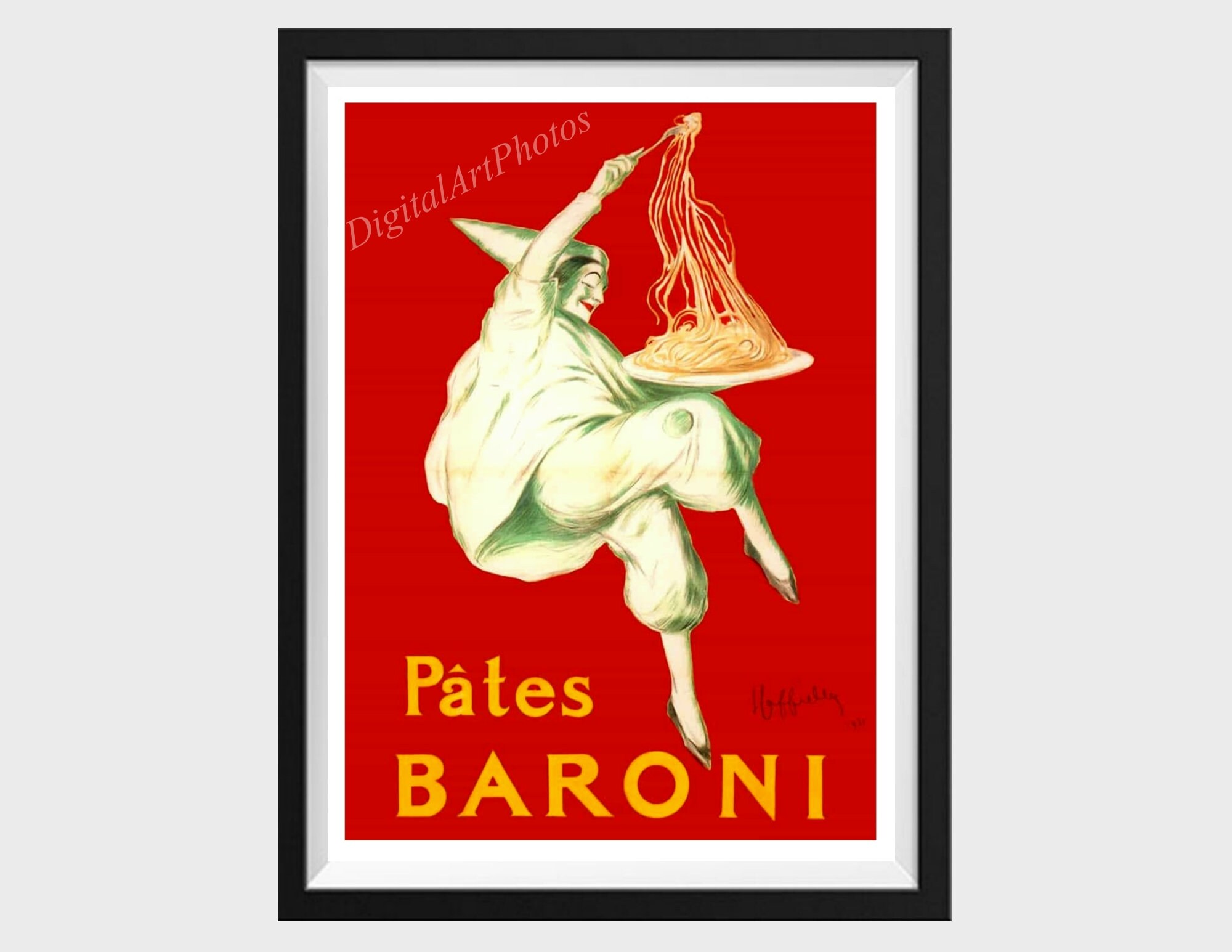 Pâtes Baroni Pasta Poster Cappiello 1921 Pasta Etsy