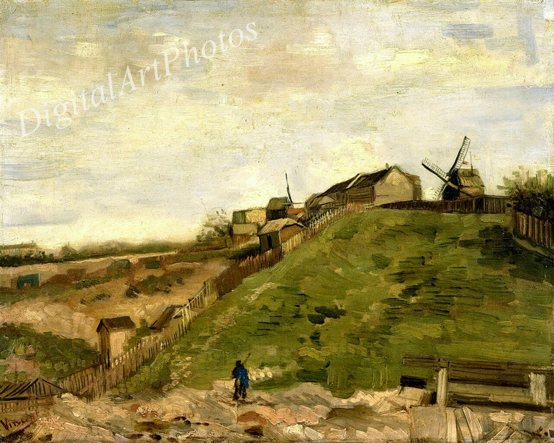 The Hill of Montmartre with Stone Quarry Van Gogh Digital Art Printable Van Gogh Painting Van Gogh Art Print Vincent van Gogh Download
