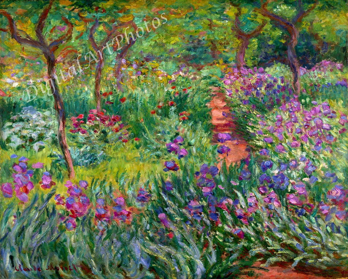 Claude Landscape The Iris Garden at Giverny 1900 Etsy