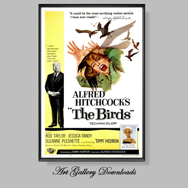 Alfred Hitchcock Movie Poster Etsy Australia Alfred Hitchcock Movie Poster Etsy Australia