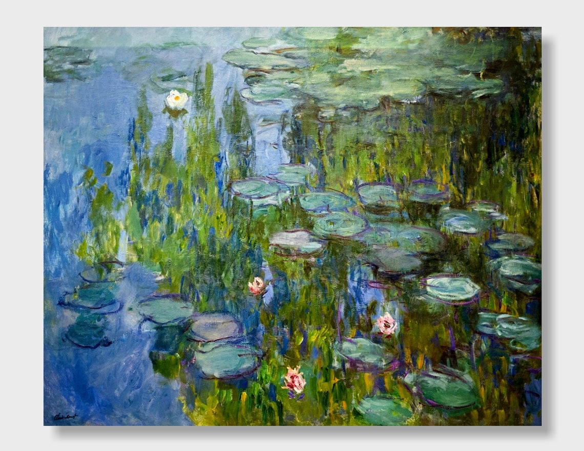 Claude Famous Painting Water Lilies 1915 Claude Etsy