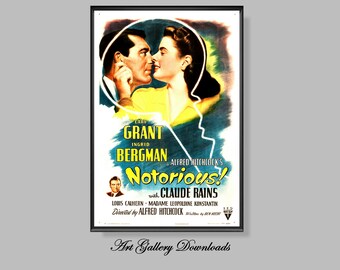 Notorious Hitchcock Poster - Etsy