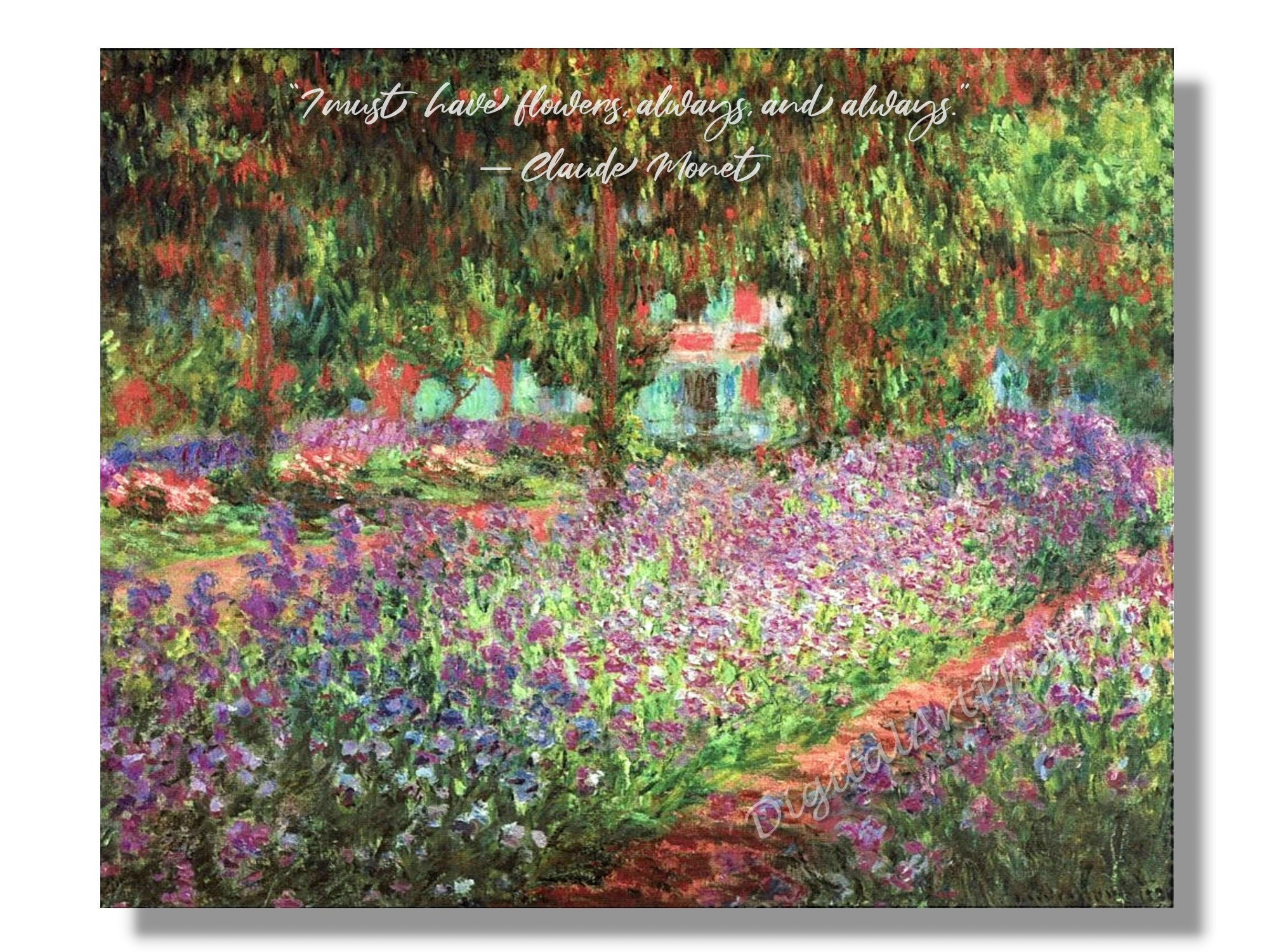 Claude Quotation The Artist's Garden at Giverny Etsy