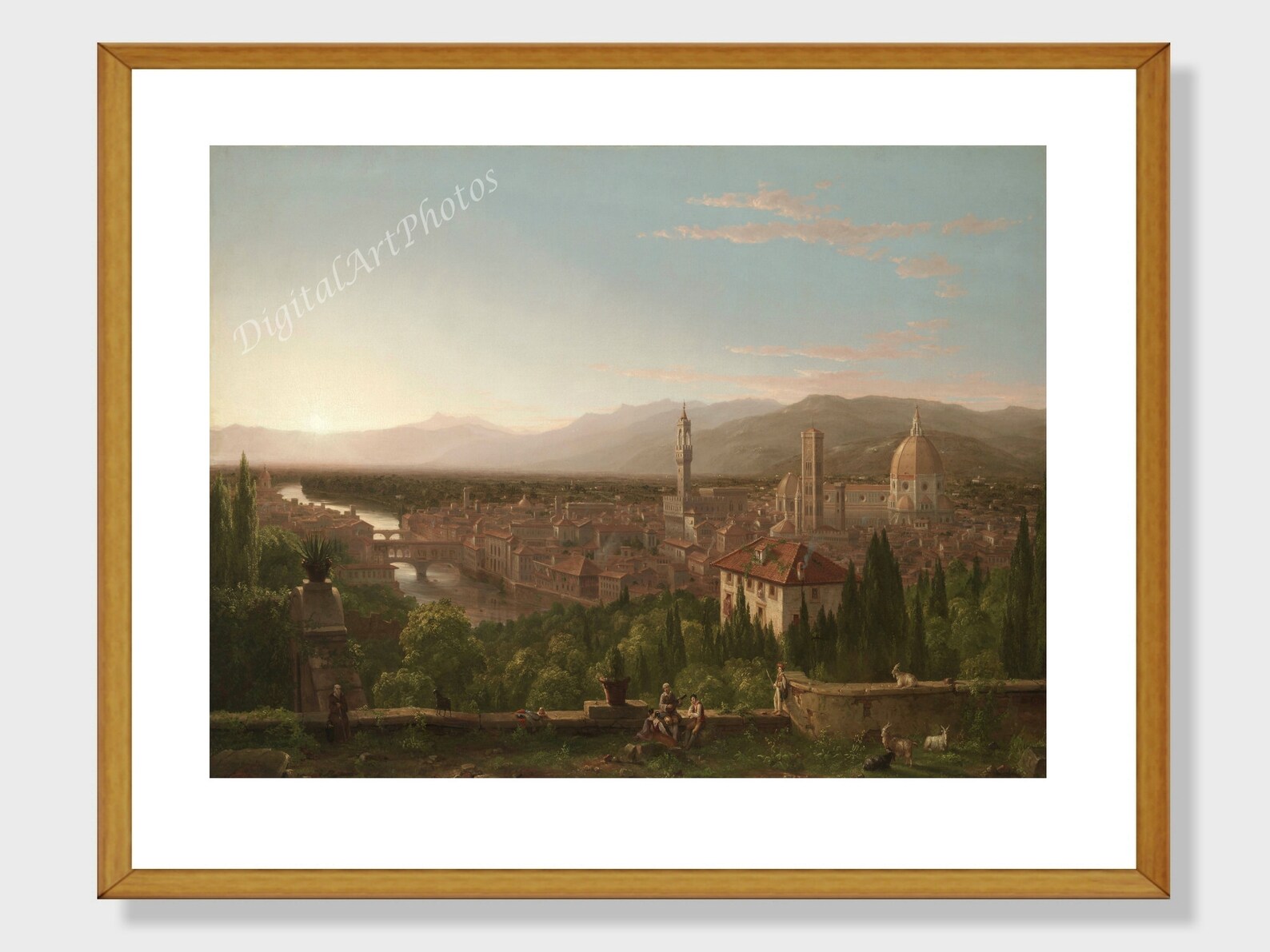 View of Florence from San Miniato 1837 Thomas Cole | Etsy