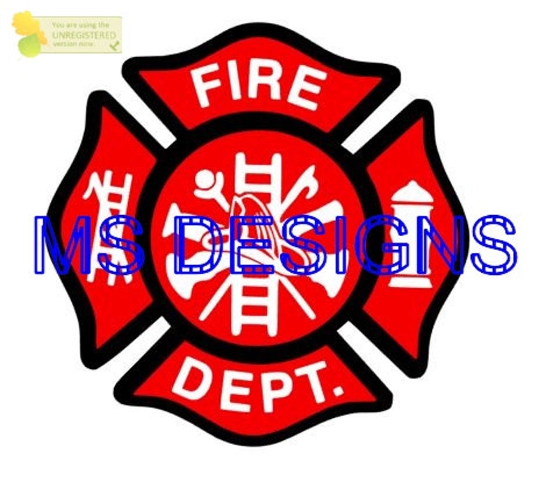 Fire Department Logo Layered Cut File Etsy