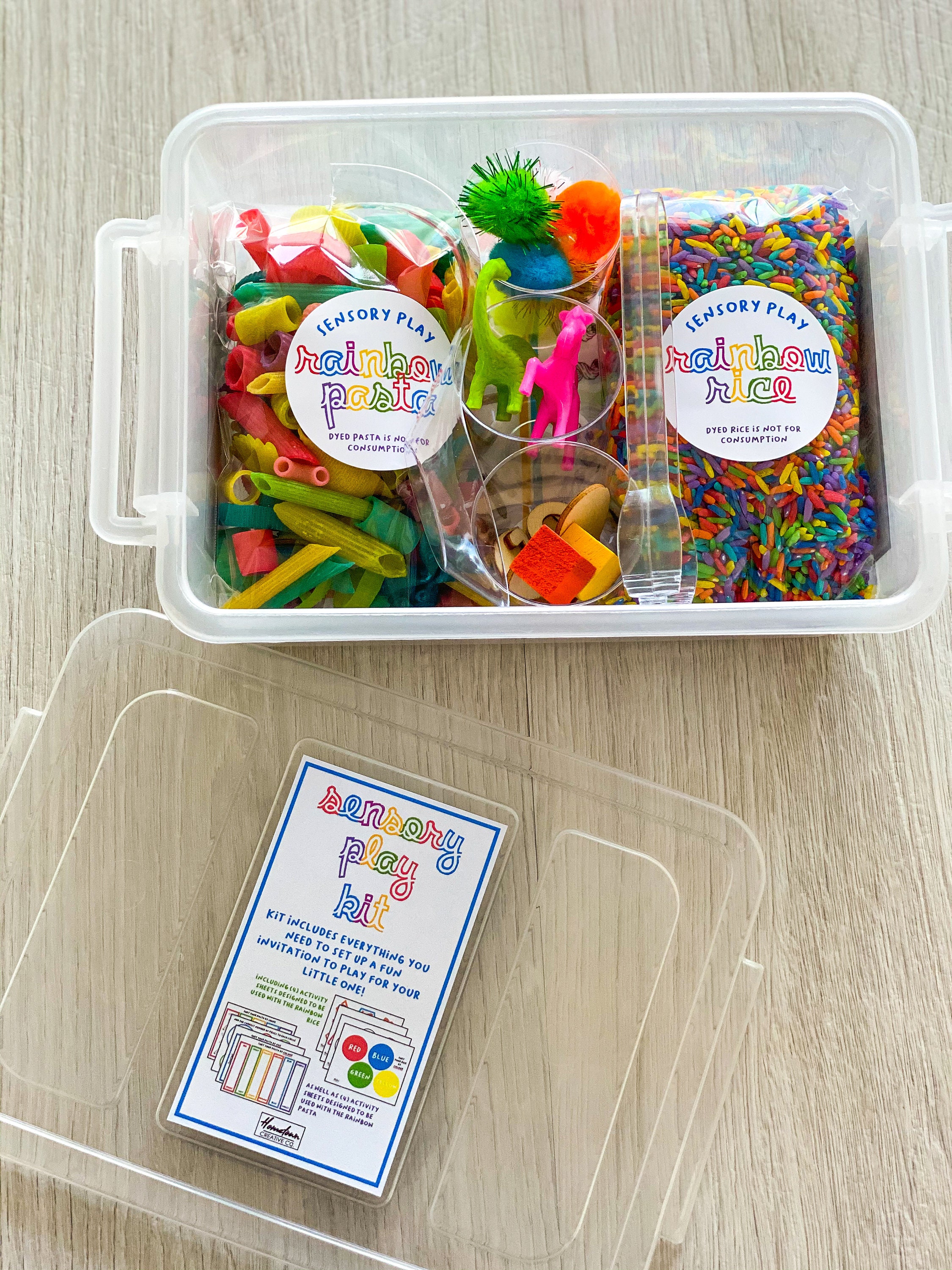 Sensory play kit includes everything you need to set up multiple