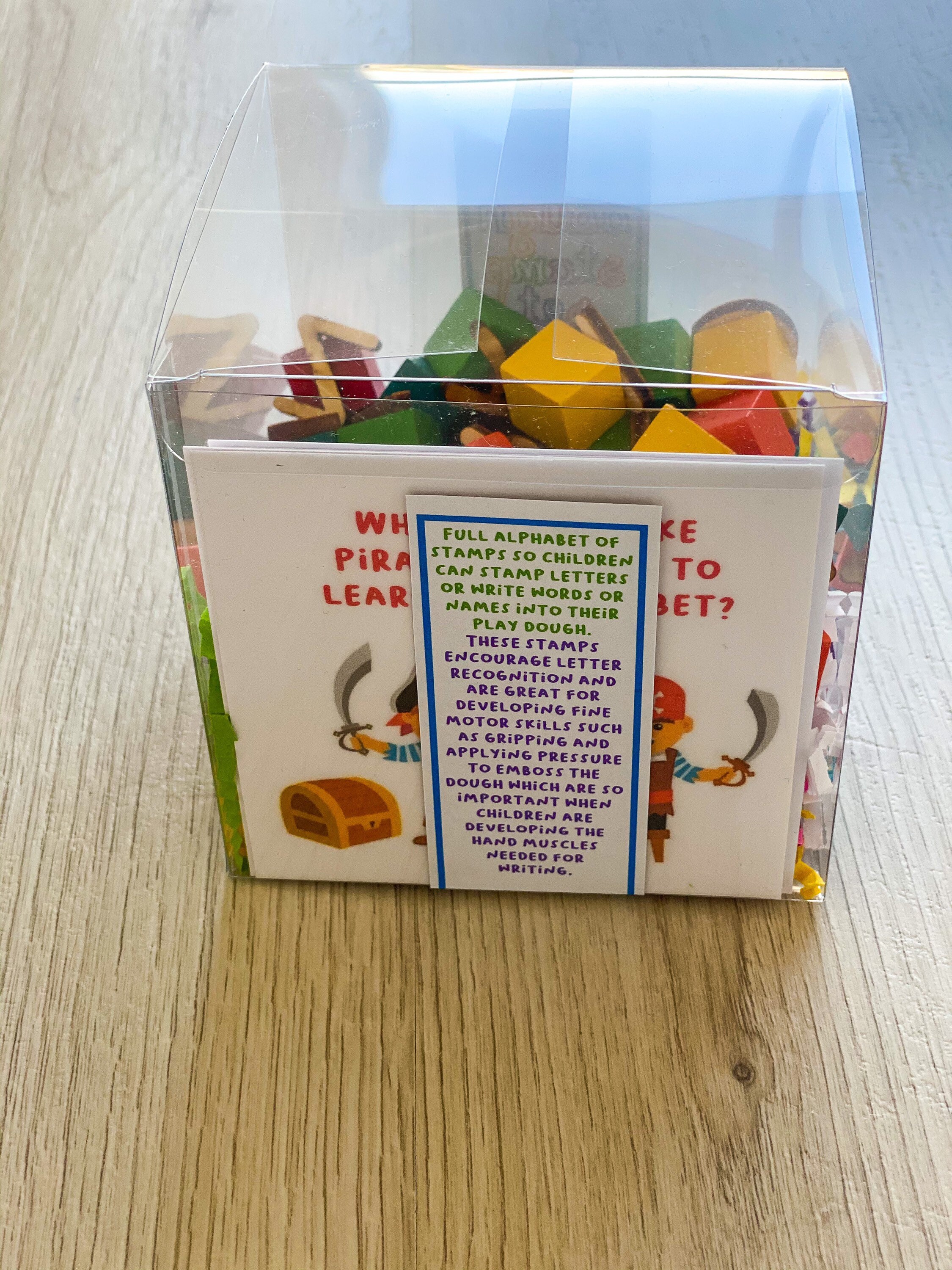 Alphabet play dough stamp set