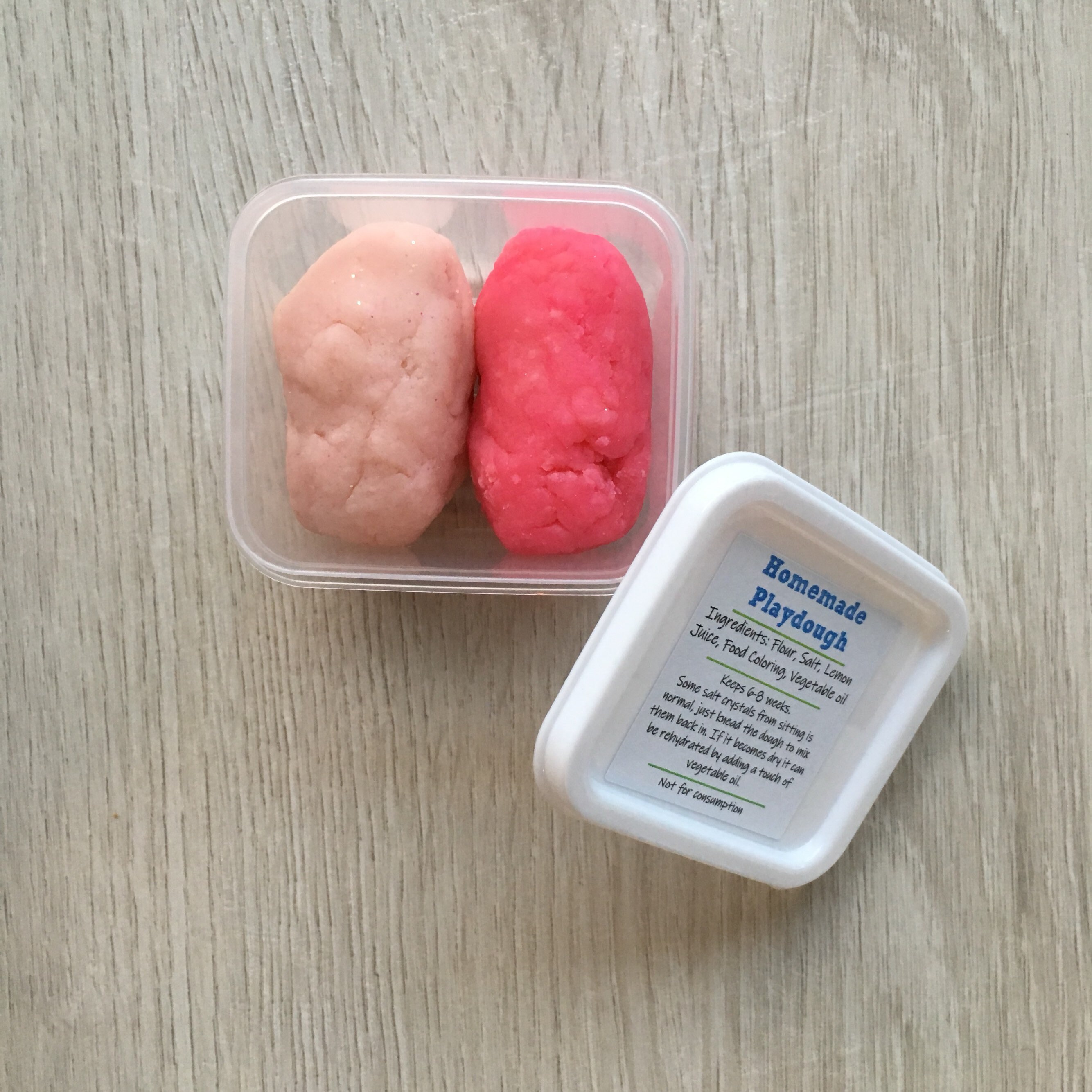 Ballet Dance Play Dough party favors includes homemade playdough in