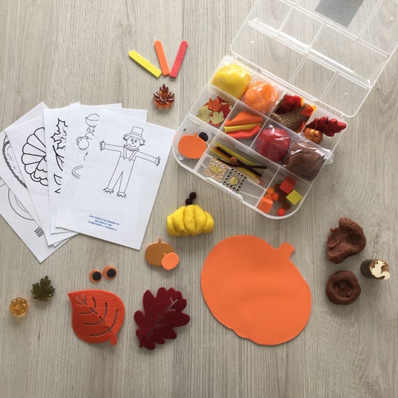 Fall / Thanksgiving Kids Sensory Play activity kit includes