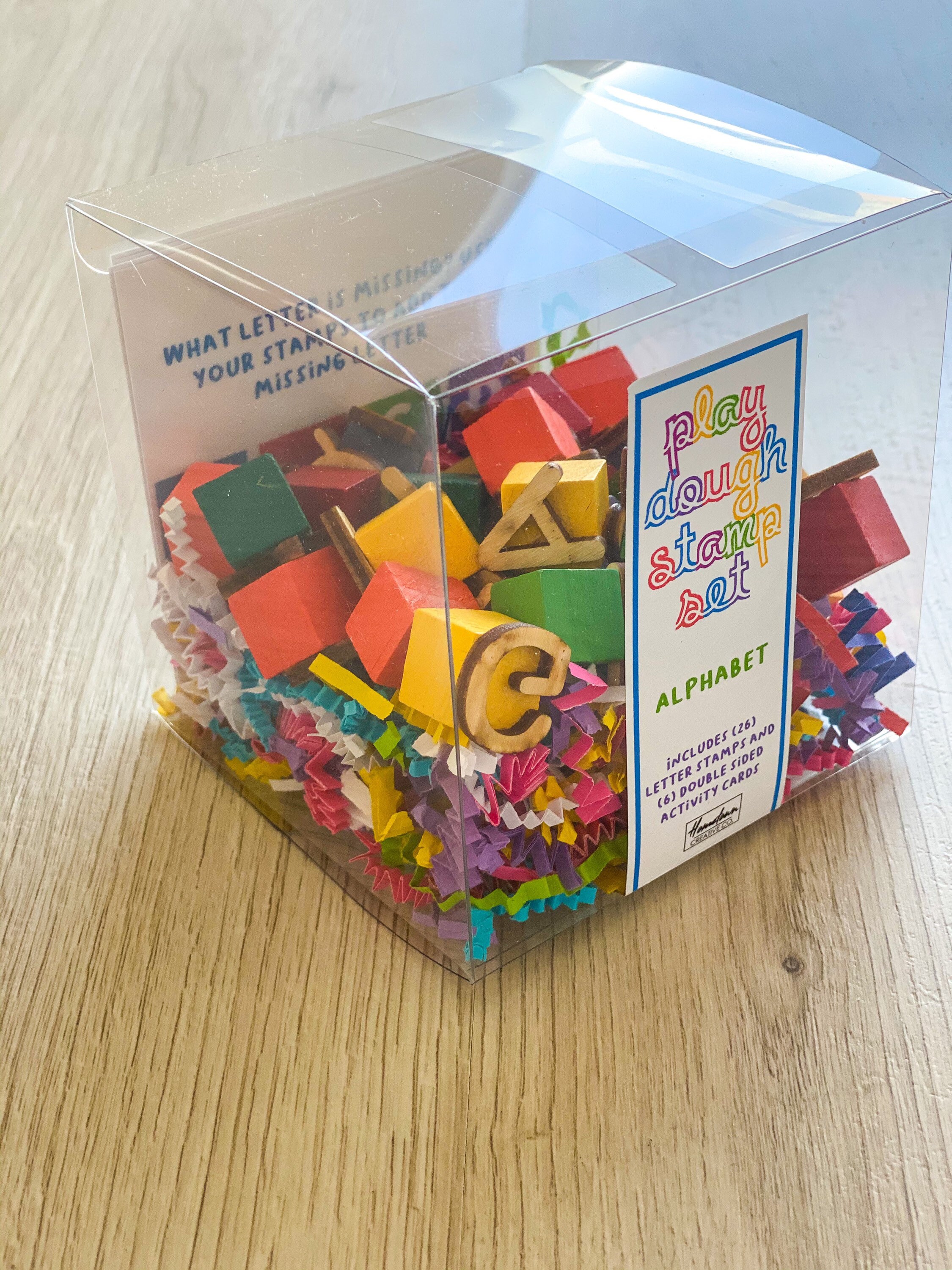 Alphabet play dough stamp set