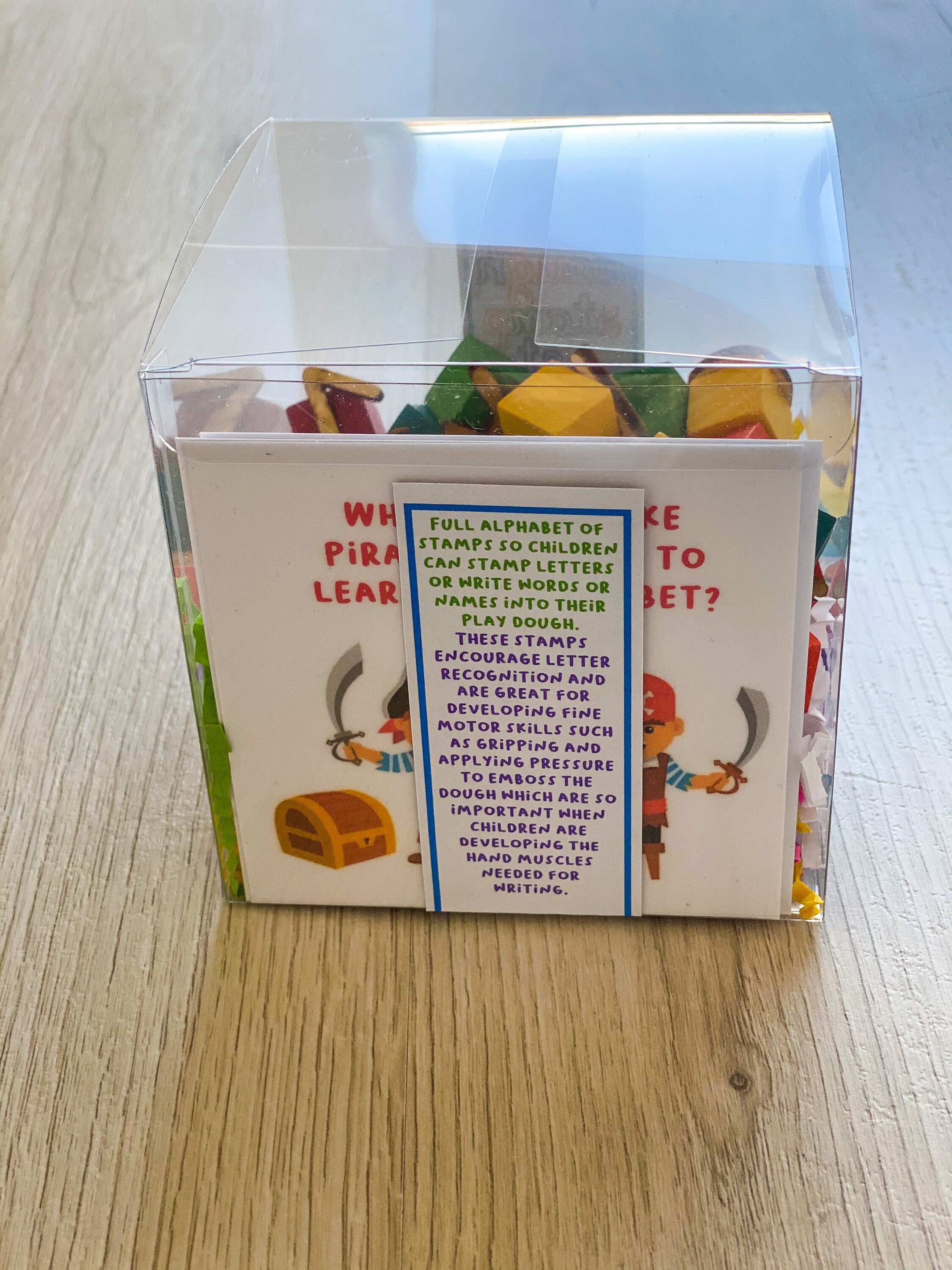 Alphabet play dough stamp set