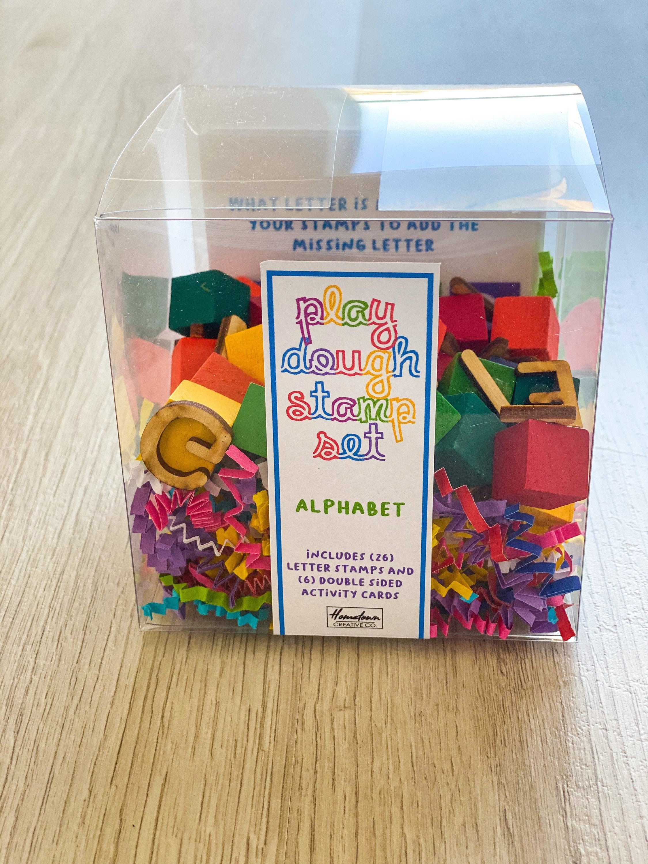 Alphabet play dough stamp set