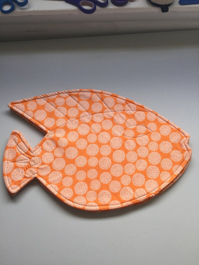 Fish Placemats set of 4 Orange Etsy