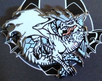 White Chromatic Dragon Pin - Dungeons and Dragons - D&D - TTRPG