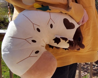 Beetle Grub Plush Bag - Insect Invertebrate Worm Maggot Larvae Invert Plushie Purse Handbag