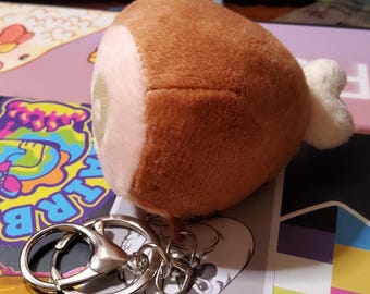 Ham Haunch Meat Plush Keychain