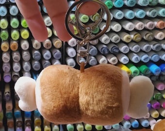 2 Bone Cartoon Meat Plush Keychain