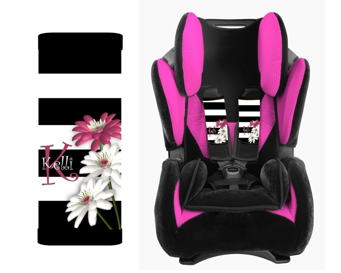 Personalized Baby/Toddler Car Seat Strap Covers Black and Etsy