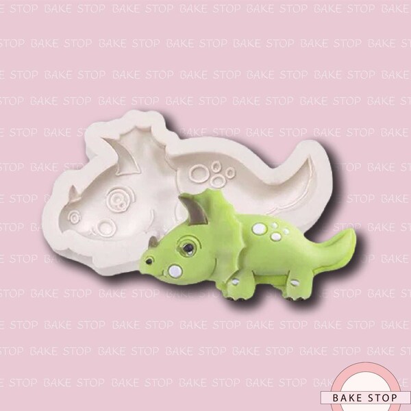 Triceratops Dinosaur Silicone Mould - Fondant Mould, Wax Mould, Soap Mould, Resin Mould, Jewelry Mould