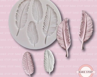 Feather Silicone Mould - Feathers Silicone Mould - Fondant Mould, Wax Mould, Soap Mould, Resin Mould, Jewelry Mould