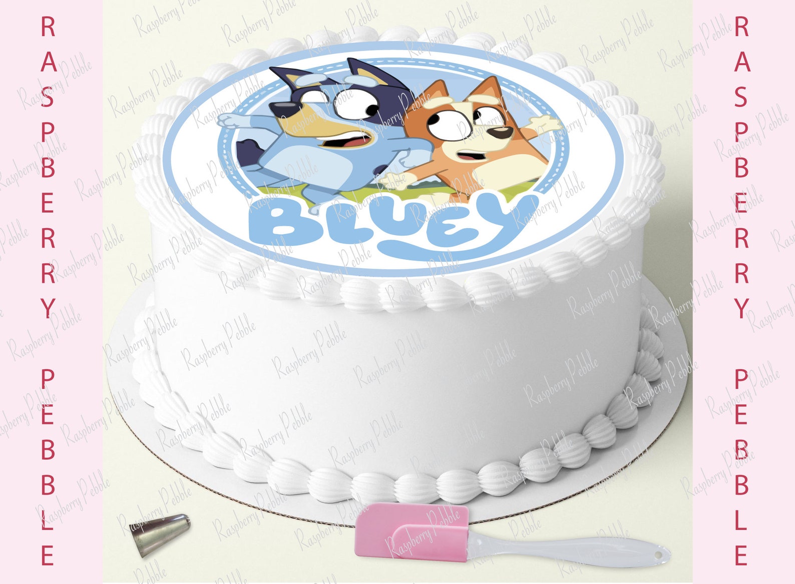 Bluey Edible Cake Toppers PreCut Round Cake Topper Edible Etsy