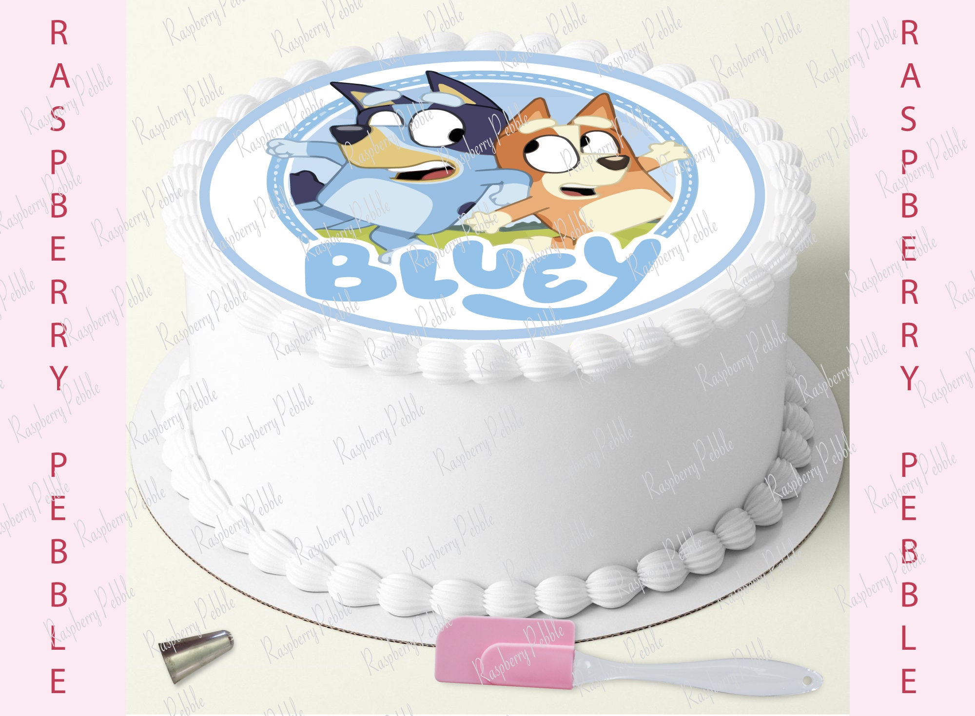 Bluey Edible Cake Toppers PreCut Round Cake Topper Edible Etsy