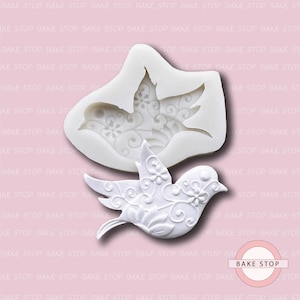 Lace Textured Dove Bird Silicone Mould - Bird Baking Mould, Bird Fondant Mould, Bird Wax Mould, Bird Soap Mould, Bird Resin Mould,