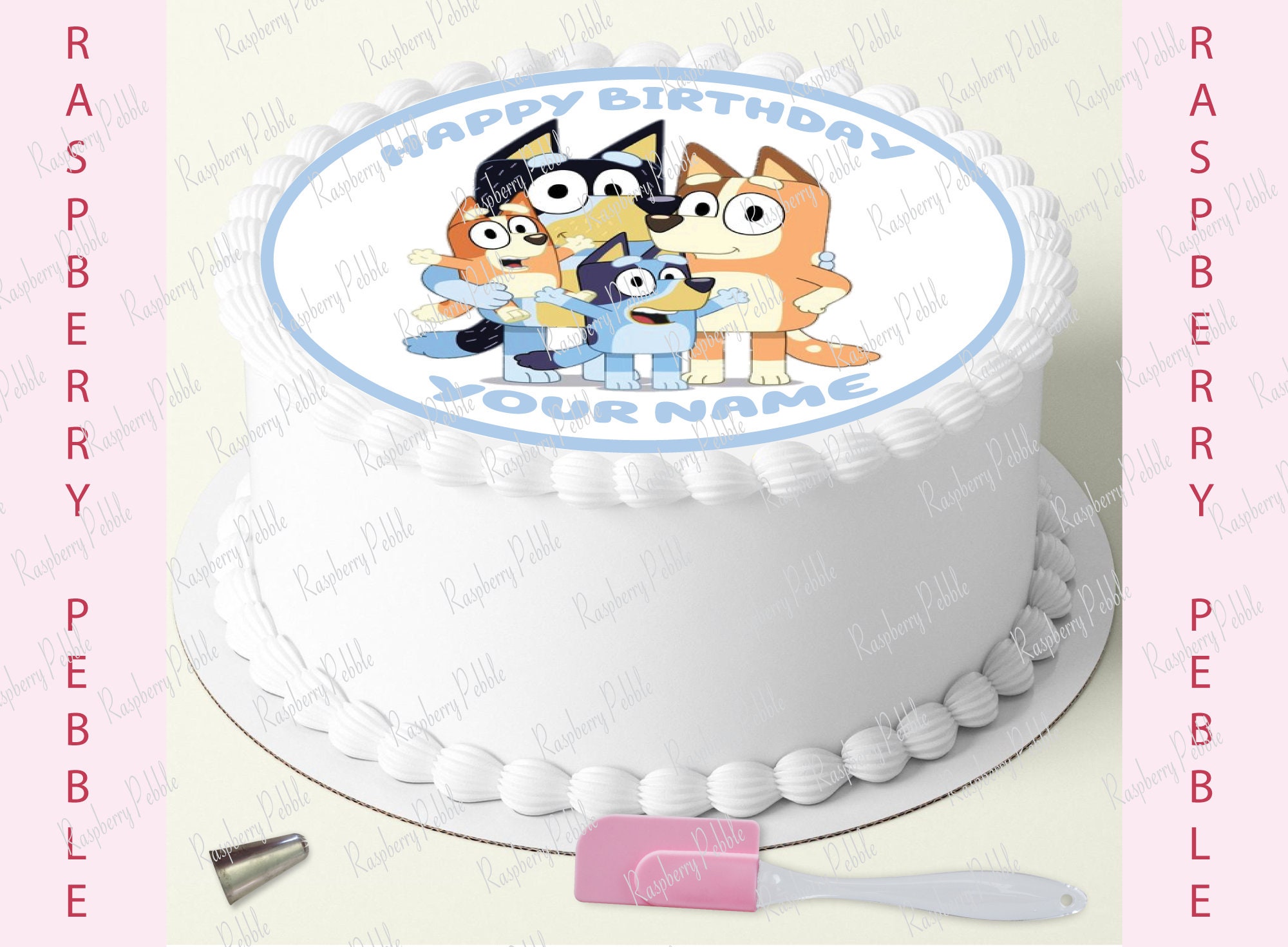 Bluey Precut Mini Edible Icing Cupcake Toppers Sheet of 48 Baking Accs