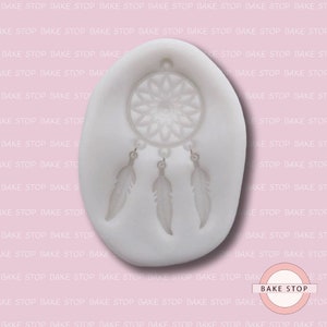 Macrame Dreamcatcher Silicone Mould, Dreamcatcher Feathers Silicone Mould - Fondant Mould, Wax Mould, Soap Mould, Resin Mould, Jewelry Mould