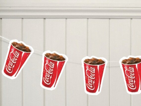 Coke Coca Cola Garland Coke Banner Movie Night Party Banner Etsy
