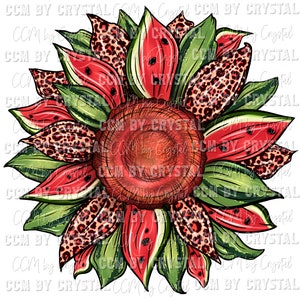 Flower Watermelon Ready to Press Transfers Direct to Film Transfers Sublimation DTF Transfers Sublimation Print