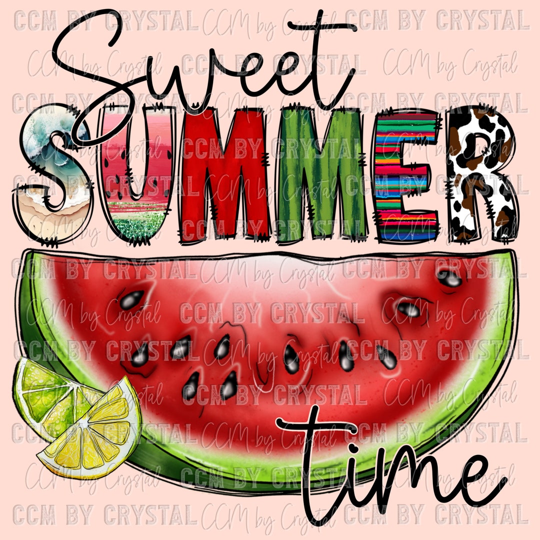 Sweet Summertime Watermelon Summer Beach Transfer Direct to Film DTF